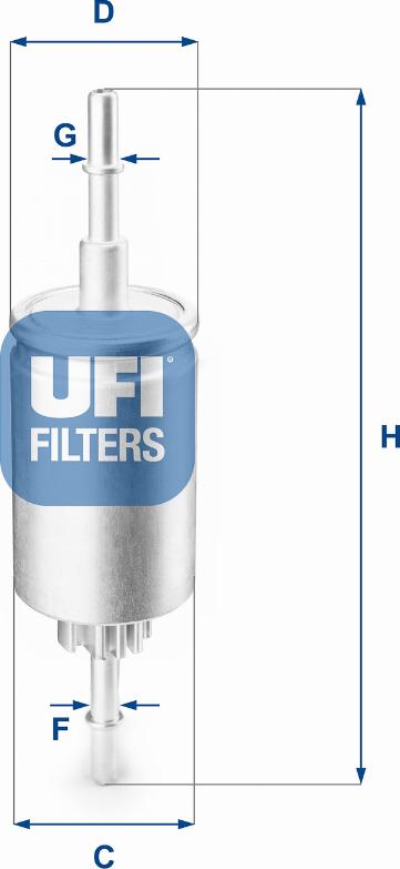 UFI 31.844.00 - Топливный фильтр autosila-amz.com