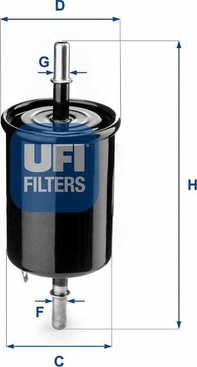 UFI 31.843.00 - Топливный фильтр autosila-amz.com