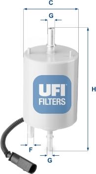 UFI 31.861.00 - Топливный фильтр autosila-amz.com