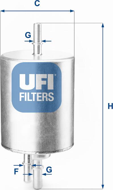 UFI 31.830.00 - Топливный фильтр autosila-amz.com