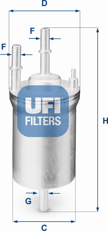 UFI 31.833.00 - Топливный фильтр autosila-amz.com