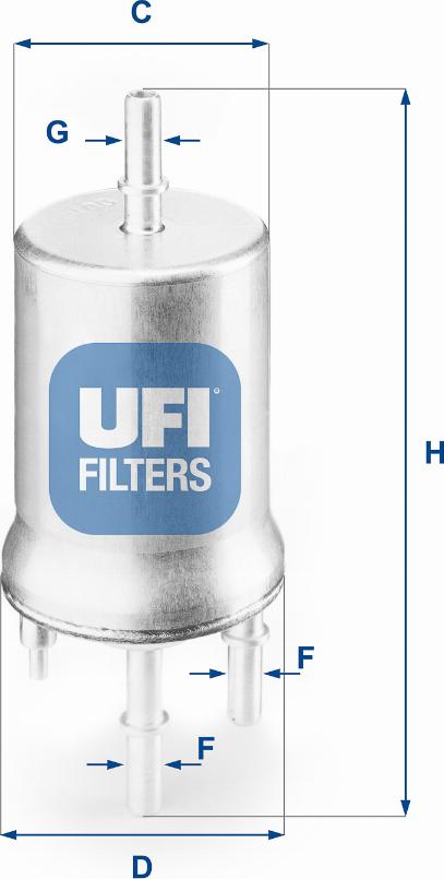 UFI 31.832.00 - Топливный фильтр autosila-amz.com