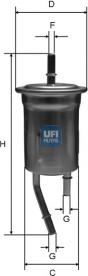 UFI 31.828.00 - Топливный фильтр autosila-amz.com