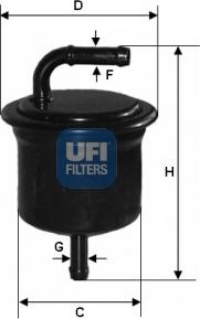 UFI 31.716.00 - Топливный фильтр autosila-amz.com