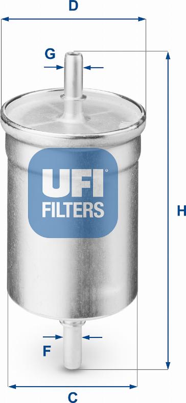 UFI 31.710.00 - Топливный фильтр autosila-amz.com