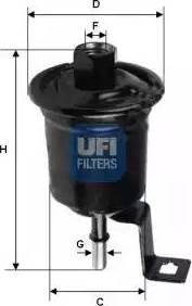 UFI 31.711.00 - Топливный фильтр autosila-amz.com