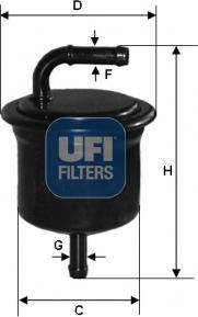 UFI 31.A16.00 - Топливный фильтр autosila-amz.com