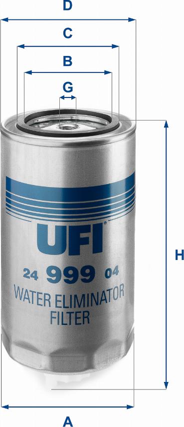 UFI 24.999.04 - Топливный фильтр autosila-amz.com