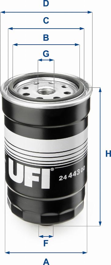 UFI 24.443.00 - Топливный фильтр autosila-amz.com