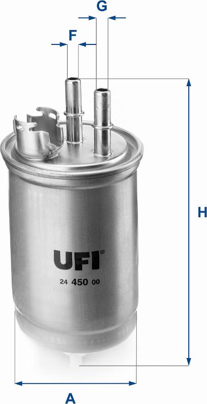 UFI 24.450.00 - Топливный фильтр autosila-amz.com