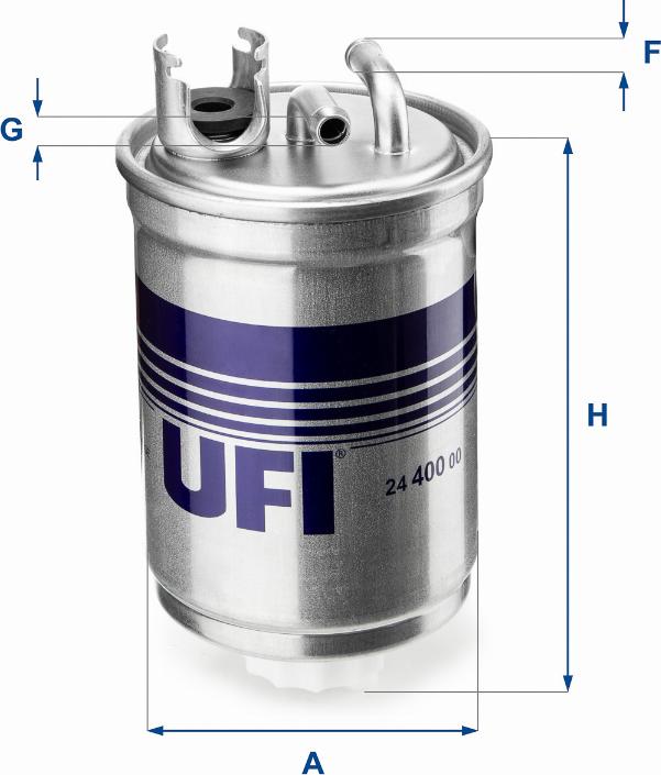 UFI 24.400.00 - Топливный фильтр autosila-amz.com