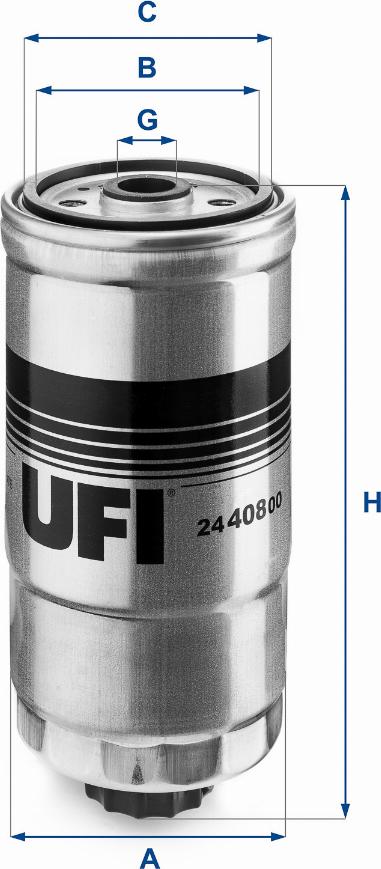 UFI 24.408.00 - Топливный фильтр autosila-amz.com