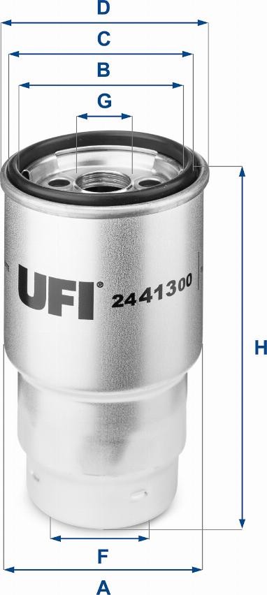 UFI 24.413.00 - Топливный фильтр autosila-amz.com