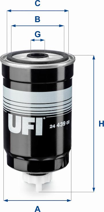 UFI 24.439.00 - Топливный фильтр autosila-amz.com