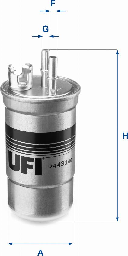 UFI 24.433.00 - Топливный фильтр autosila-amz.com