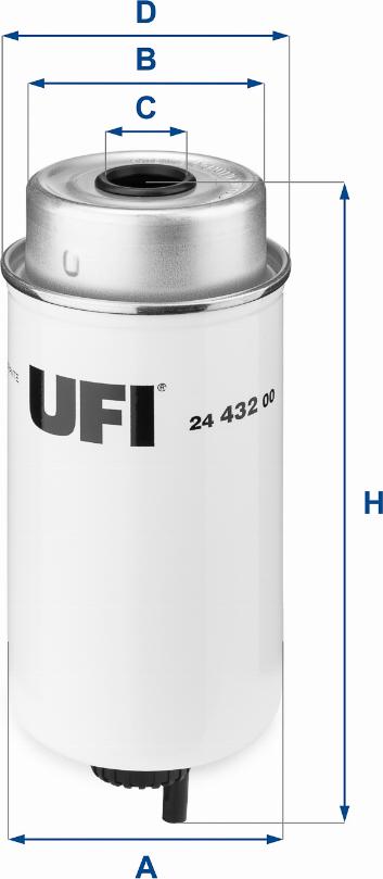 UFI 24.432.00 - Топливный фильтр autosila-amz.com