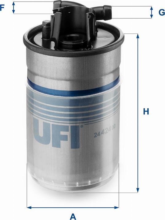 UFI 24.424.00 - Топливный фильтр autosila-amz.com