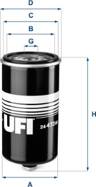 UFI 24.473.00 - Топливный фильтр autosila-amz.com