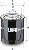 UFI 24.519.00 - Топливный фильтр autosila-amz.com