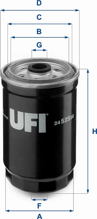 UFI 24.525.00 - Топливный фильтр autosila-amz.com