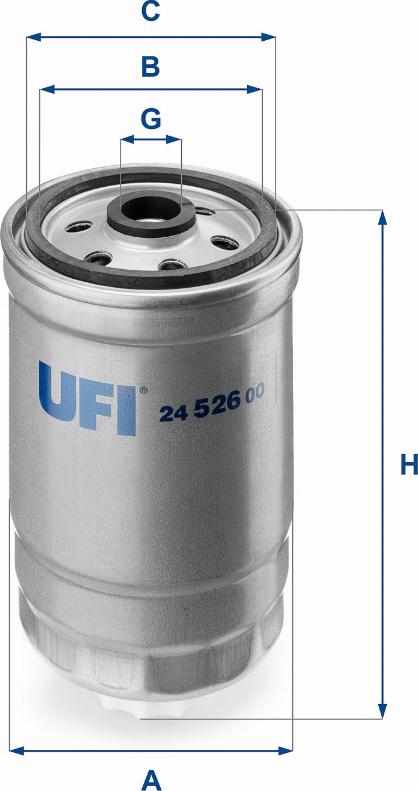 UFI 24.526.00 - Топливный фильтр autosila-amz.com