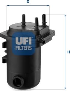 UFI 24.098.00 - Топливный фильтр autosila-amz.com