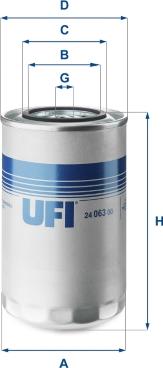 UFI 24.063.00 - Топливный фильтр autosila-amz.com