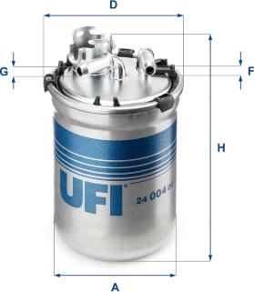 UFI 24.004.00 - Топливный фильтр autosila-amz.com