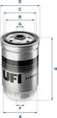UFI 24.012.00 - Топливный фильтр autosila-amz.com