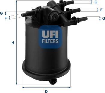 UFI 24.086.00 - Топливный фильтр autosila-amz.com