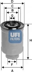 UFI 24.442.00 - Топливный фильтр autosila-amz.com