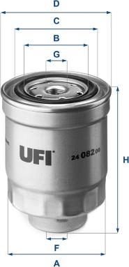 UFI 24.082.00 - Топливный фильтр autosila-amz.com