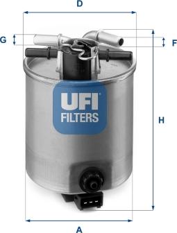 UFI 24.025.01 - Топливный фильтр autosila-amz.com