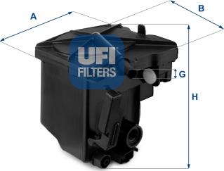 UFI 24.027.00 - Топливный фильтр autosila-amz.com