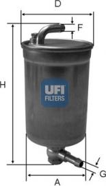UFI 24.072.00 - Топливный фильтр autosila-amz.com