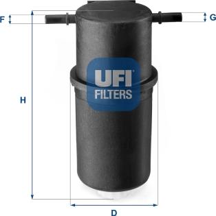UFI 24.144.00 - Топливный фильтр autosila-amz.com