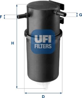 UFI 24.145.00 - Топливный фильтр autosila-amz.com