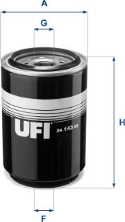 UFI 24.143.00 - Топливный фильтр autosila-amz.com