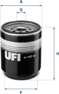 UFI 24.157.00 - Топливный фильтр autosila-amz.com
