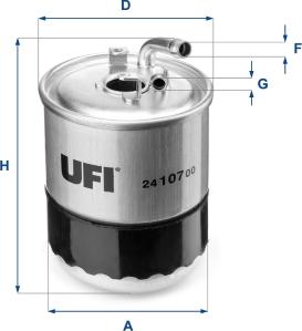 UFI 24.107.00 - Топливный фильтр autosila-amz.com