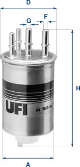 UFI 24.188.00 - Топливный фильтр autosila-amz.com