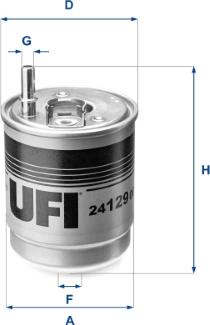 UFI 24.129.00 - Топливный фильтр autosila-amz.com