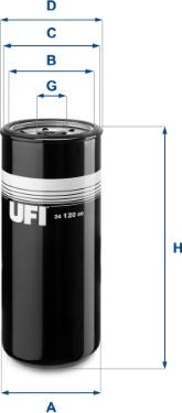 UFI 24.120.00 - Топливный фильтр autosila-amz.com