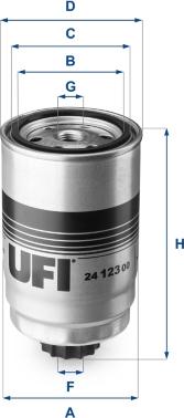 UFI 24.123.00 - Топливный фильтр autosila-amz.com
