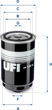 UFI 24.122.00 - Топливный фильтр autosila-amz.com