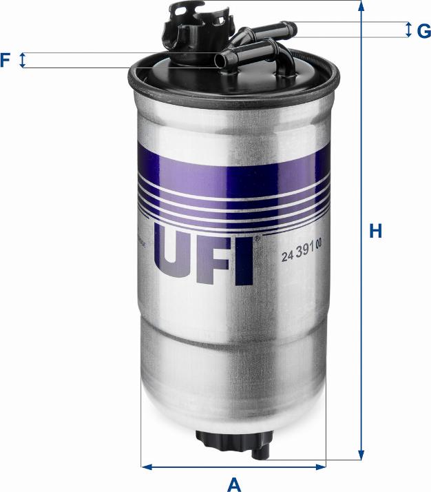 UFI 24.391.00 - Топливный фильтр autosila-amz.com