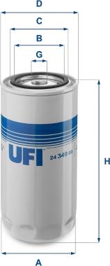 UFI 24.349.00 - Топливный фильтр autosila-amz.com