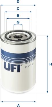 UFI 24.341.00 - Топливный фильтр autosila-amz.com