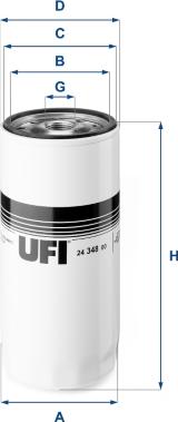 UFI 24.348.00 - Топливный фильтр autosila-amz.com