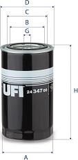 UFI 24.347.00 - Топливный фильтр autosila-amz.com